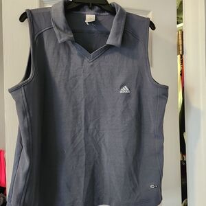 Adidas Men's Blue Sleeveless Shirt